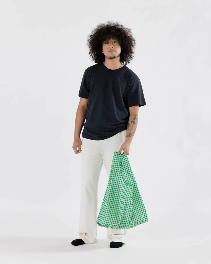 Baggu - Green Gingham Reusable Standard Bag - Image 2