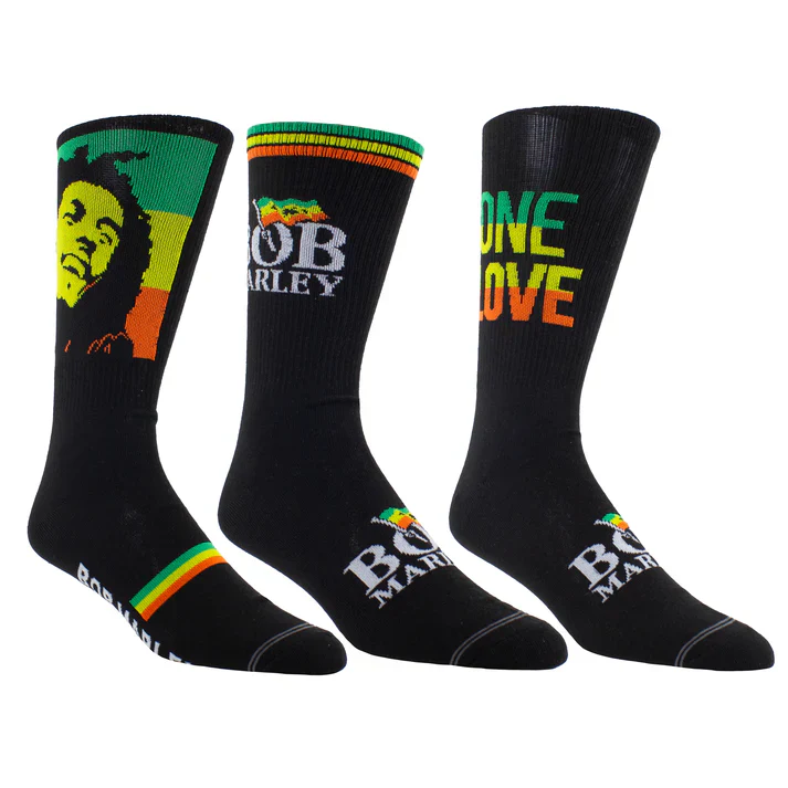 Bob Marley Guitar Tin 3-Pack Socks - Image 2