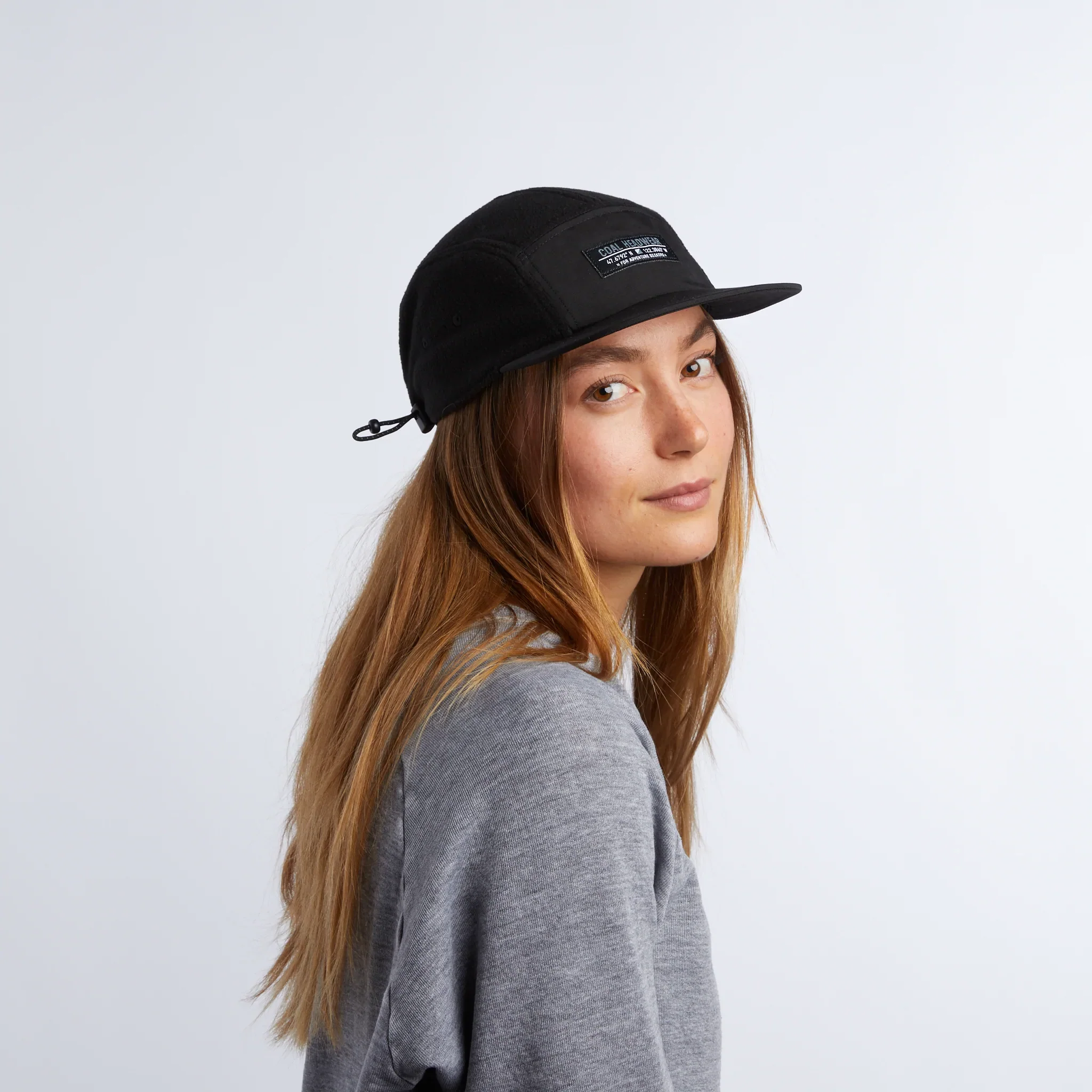 Coal - Bridger Fleece 5 Panel Hat - Image 2