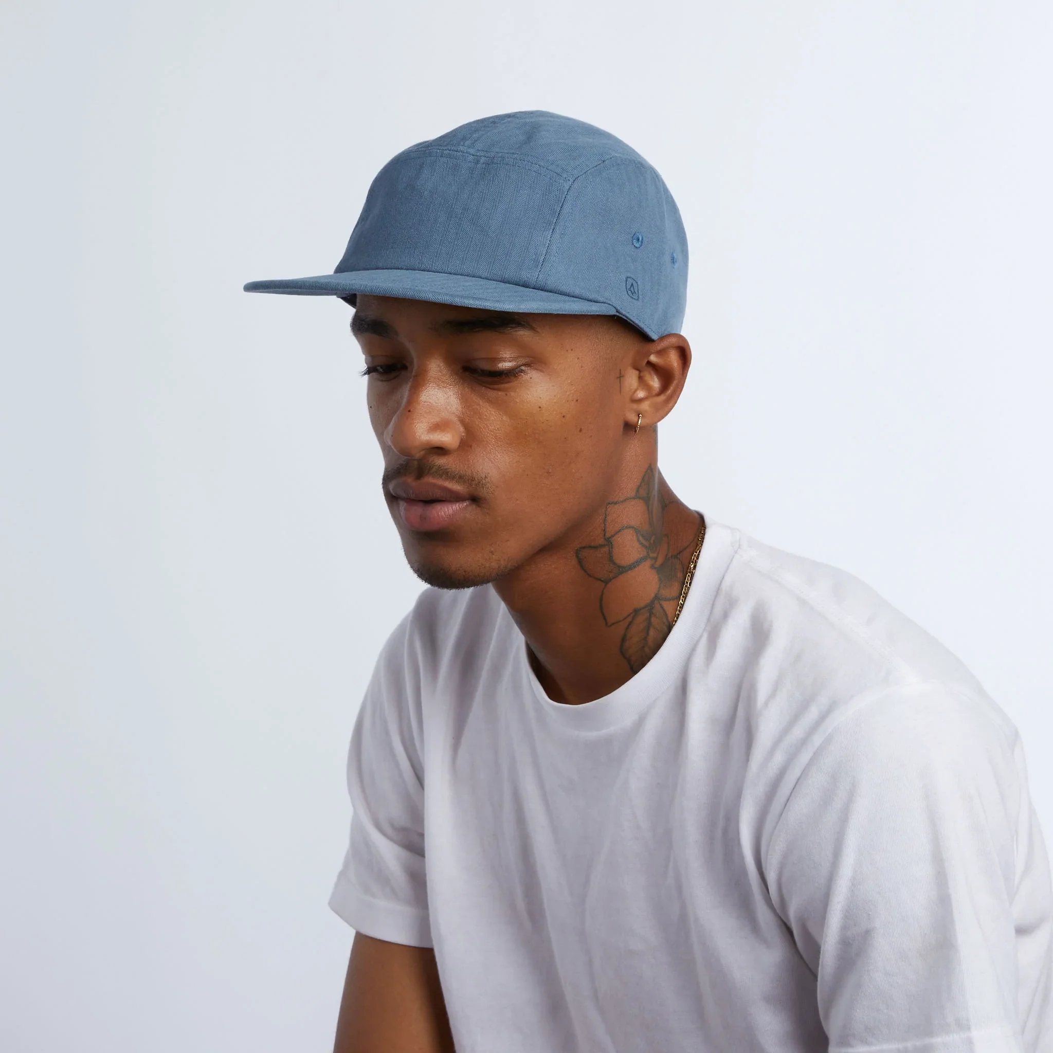 Coal - Edison Washed 5 Panel Cap - Denim - Image 2