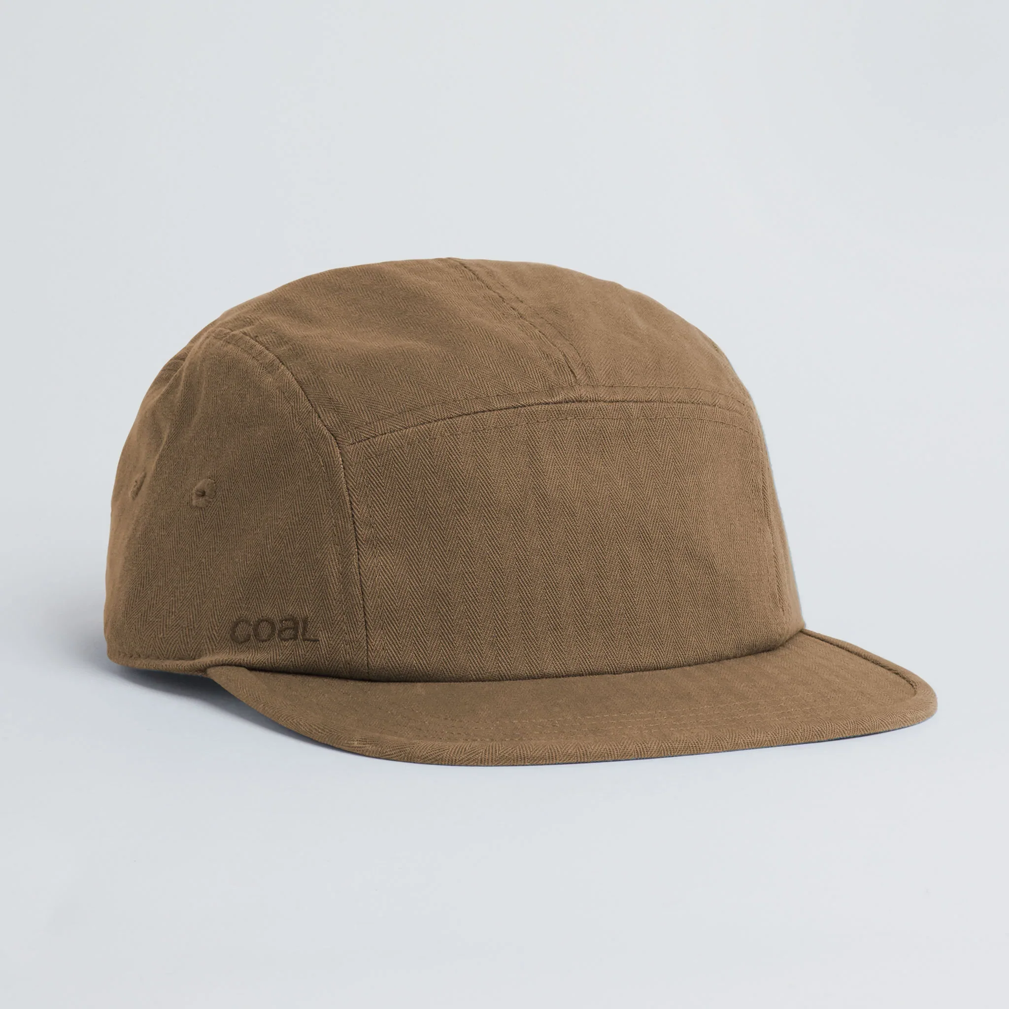 Coal - Edison Washed 5 Panel Cap - Light Brown