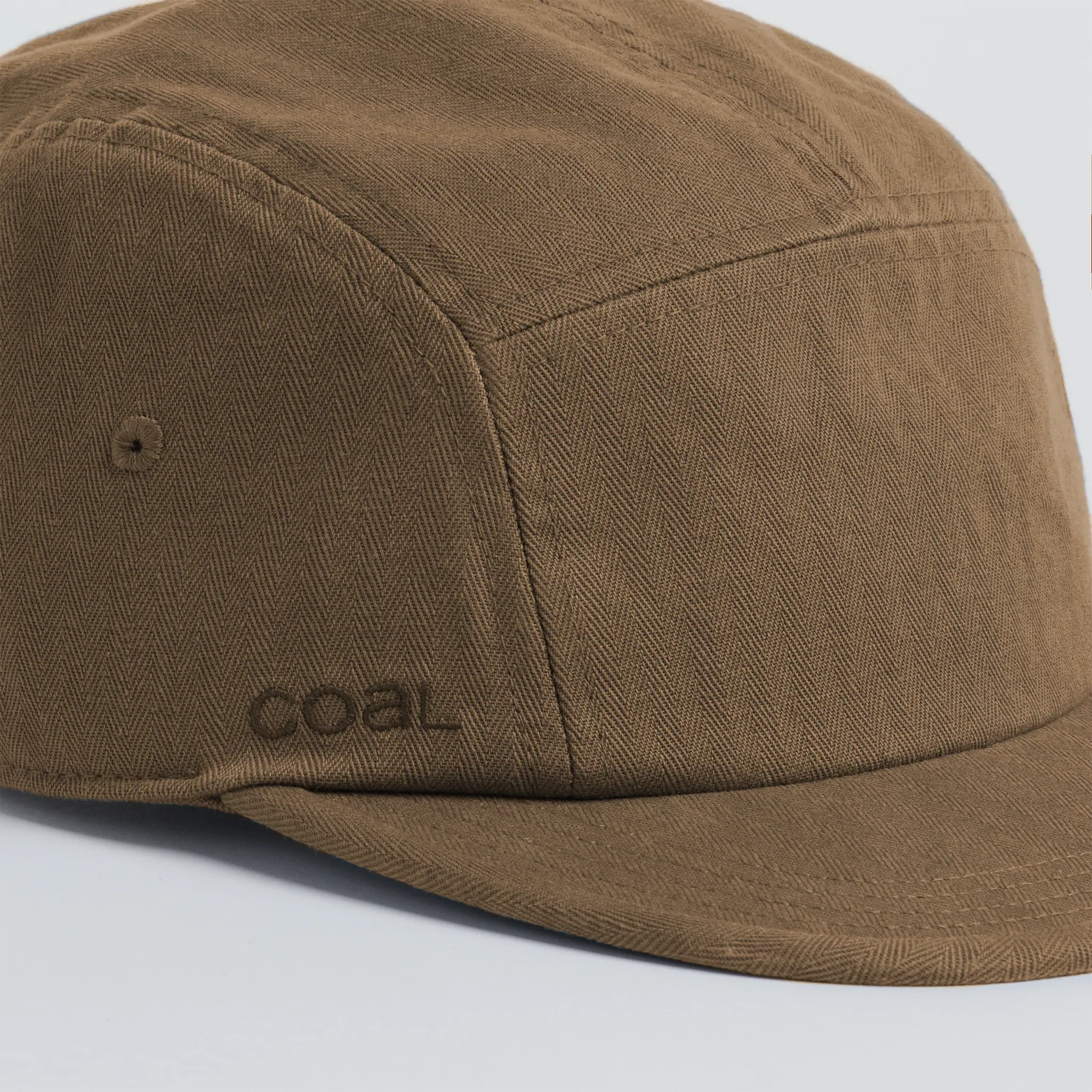 Coal - Edison Washed 5 Panel Cap - Light Brown - Image 3