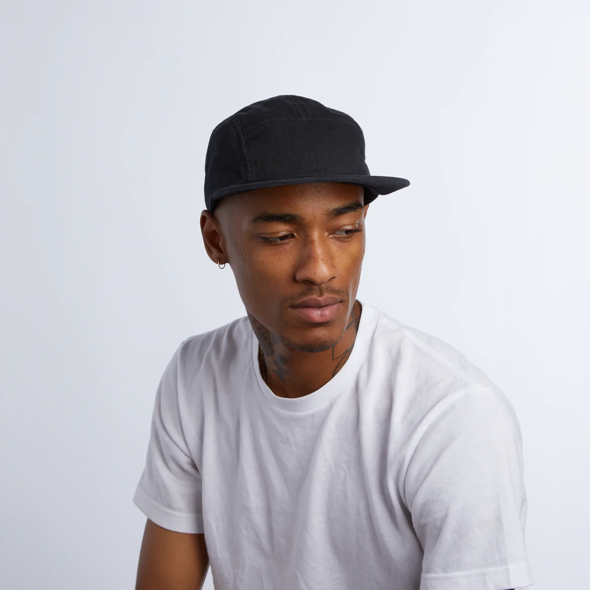 Coal - Edison Washed 5 Panel Cap - Black - Image 3