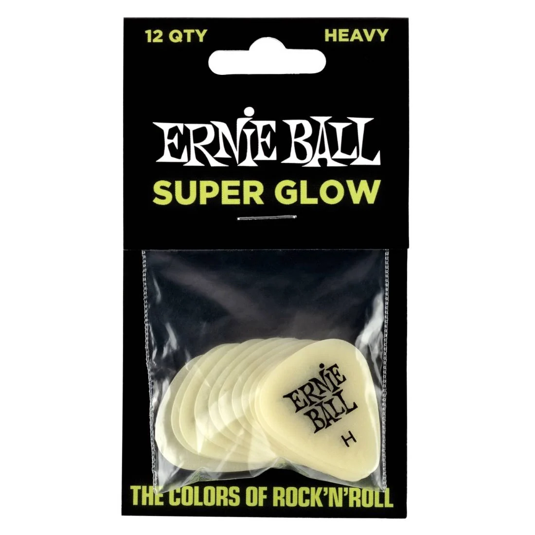 Ernie Ball Guitar Picks - Packs of 12, Super Glow - Image 2