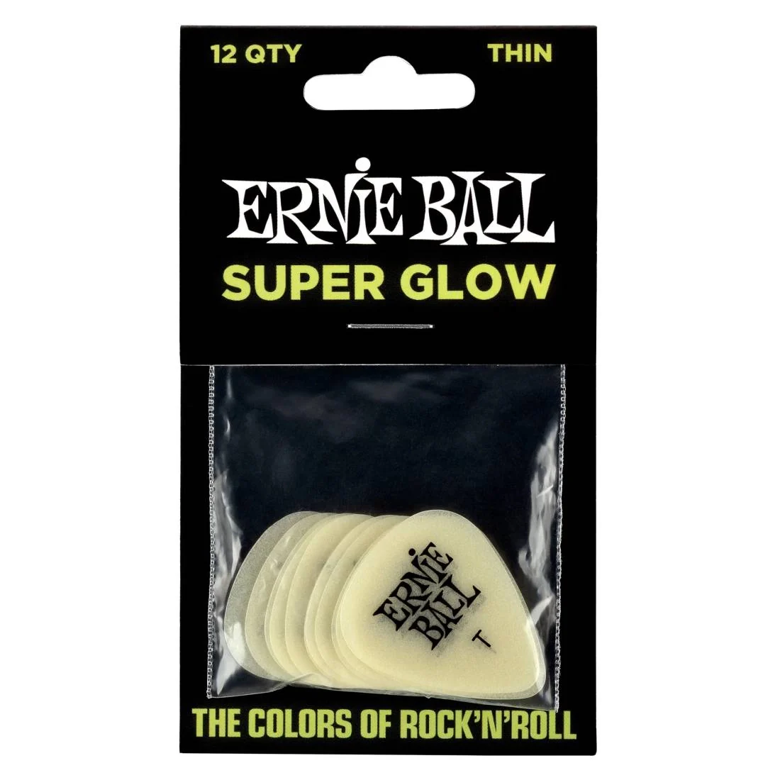 Ernie Ball Guitar Picks - Packs of 12, Super Glow - Image 3