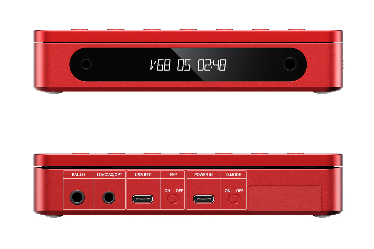 FiiO DM13 Multifunctional Portable Stereo CD Player with Long-Lasting Battery, Supports USB Ripping, Optical/coaxial/3.5mm/4.4mm outputs (Red) - Image 2