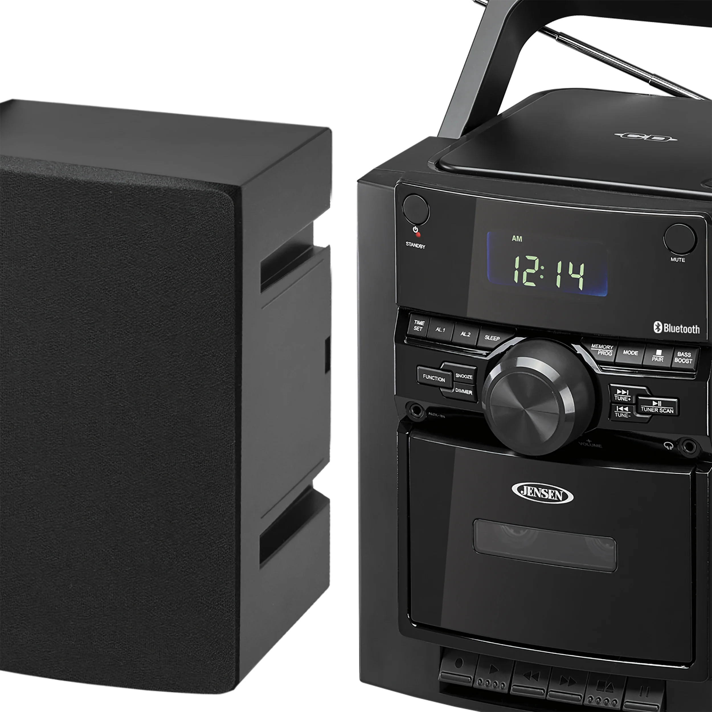 Jensen CD-785B Portable Stereo Bluetooth CD Music System with Cassette and Digital AM/FM Radio (Black) (Electronics) ***AVAILABLE AS IN-STORE PICKUP ONLY*** - Image 3