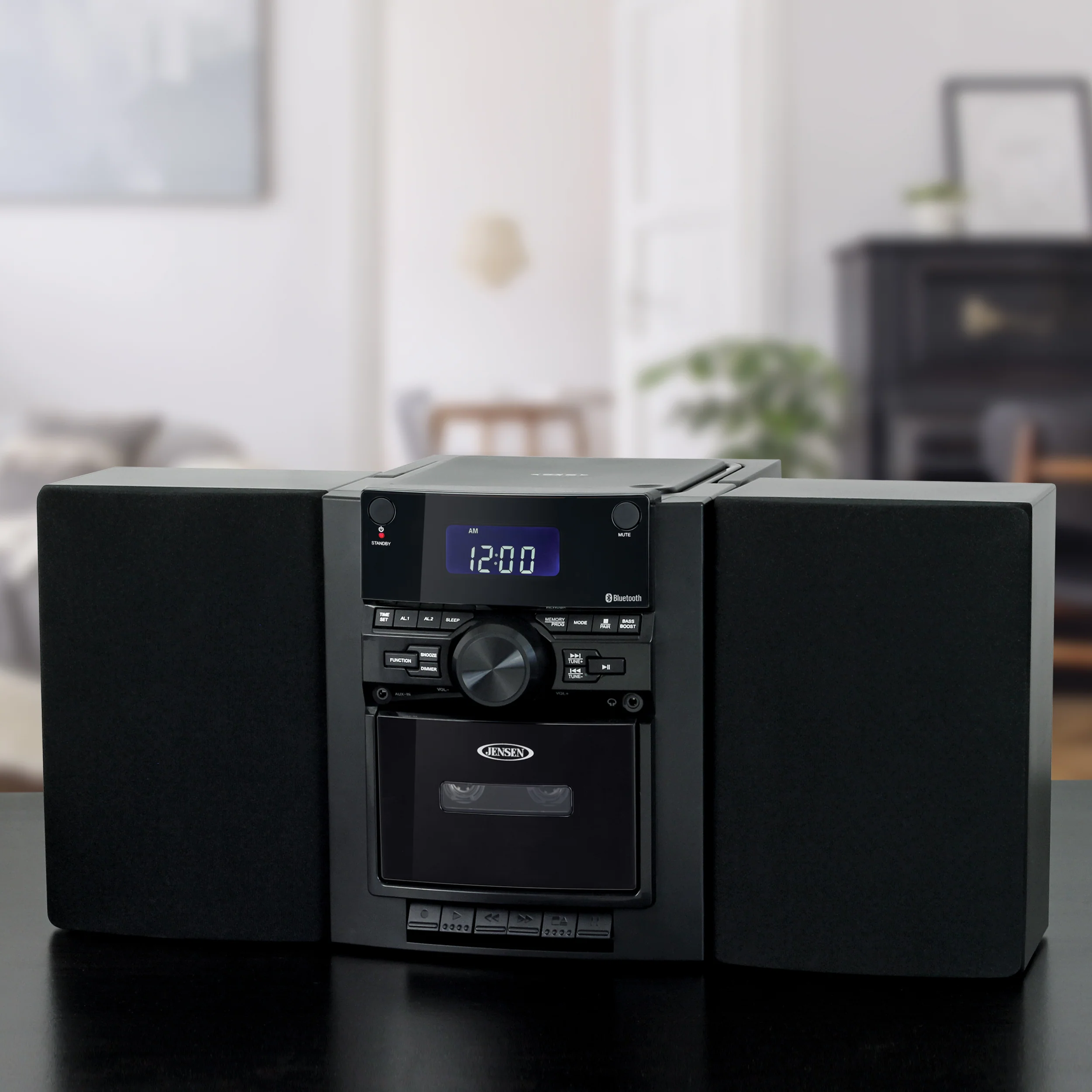 Jensen CD-785B Portable Stereo Bluetooth CD Music System with Cassette and Digital AM/FM Radio (Black) (Electronics) ***AVAILABLE AS IN-STORE PICKUP ONLY*** - Image 5