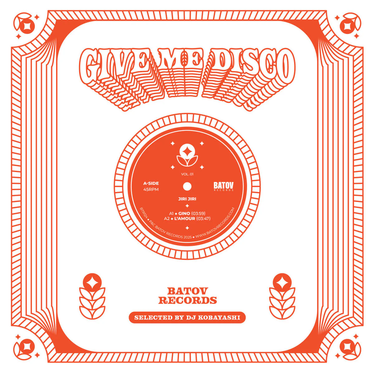 Jiri Jiri - Give Me Disco Vol. 1, Selected By DJ Kobayashi (12") (New Vinyl)