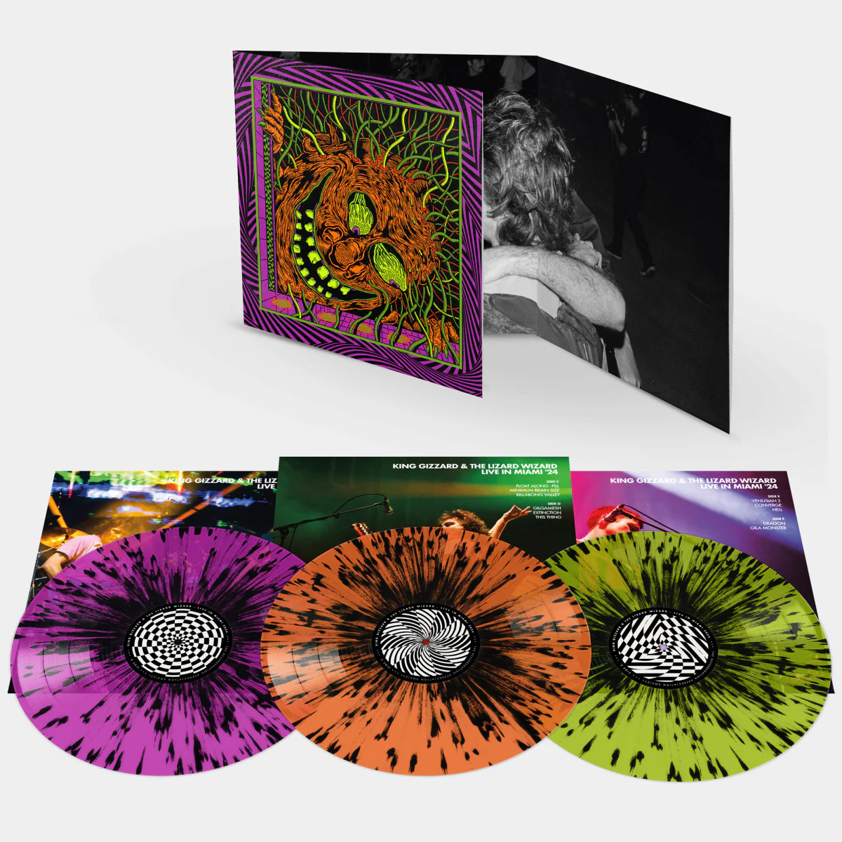 King Gizzard And The Lizard Wizard - King Gizzard: Live In Miami '24 (3LP Triple Gatefold Splatter Vinyl) (New Vinyl) - Image 2