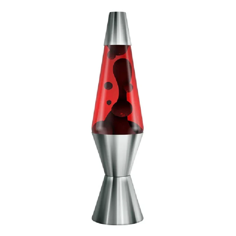 Lava Lamp Classic - CHROME PLATED CRIMSON/BLK/RED 14.5" - PICK UP ONLY