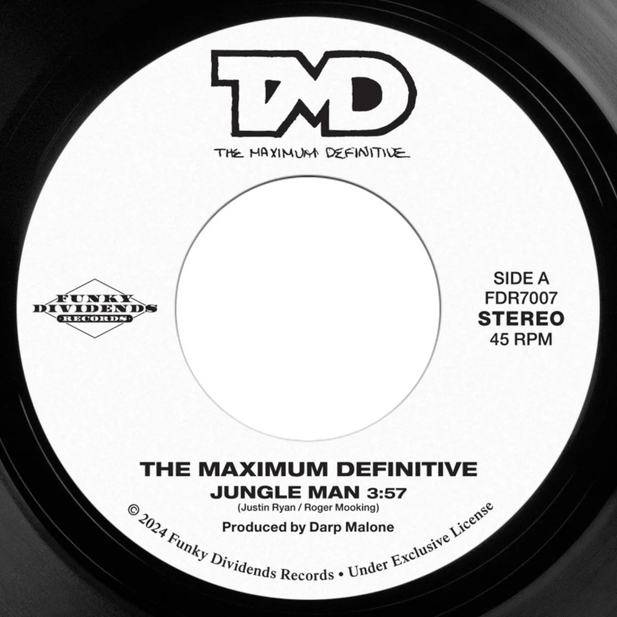 Maximum Definitive/Soul Dwellas - Jungle Man b/w Feel The Vibe (7") (New Vinyl)