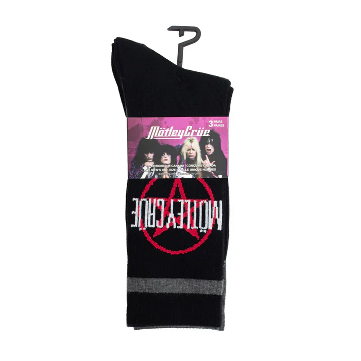 Perri Socks - MOTLEY CRUE ASSORTED CREW, 3PAIR - One Size
