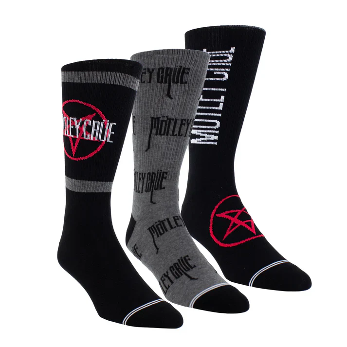 Perri Socks - MOTLEY CRUE ASSORTED CREW, 3PAIR - One Size - Image 2