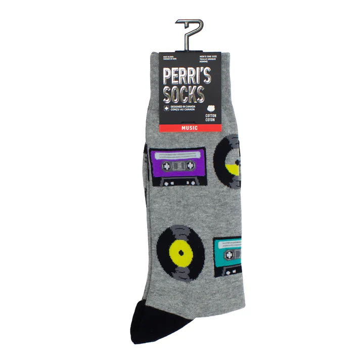 Perri Socks - RETRO VINYL & CASSETTE CREW KNIT IN SOCKS - One Size - Image 3