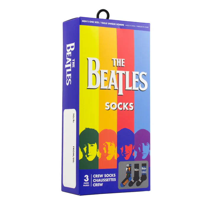 Perri Socks - THE BEATLES ASSORTED CREW, 3PAIR - One Size