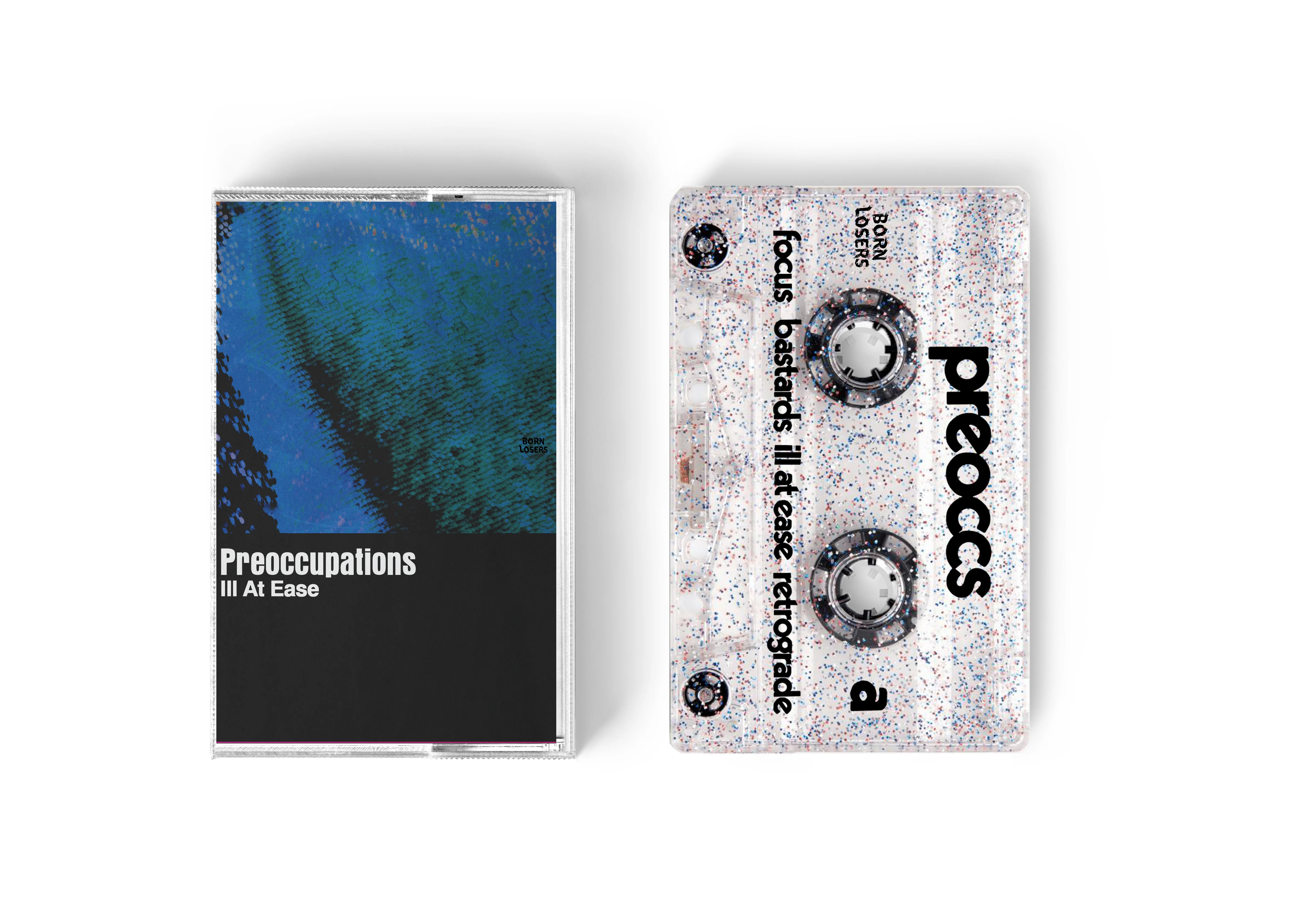 Preoccupations - Ill At Ease (Clear w/Glitter) (New Cassette) - Image 2