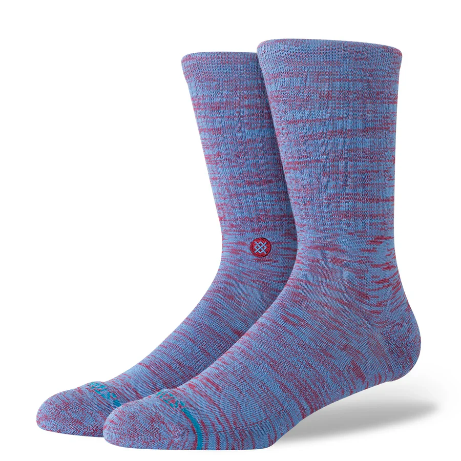 STANCE - Marled Crew Socks - Capri Blue