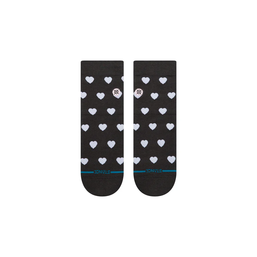 STANCE - Women's Hearts Lowrider Socks - Charcoal - Image 2