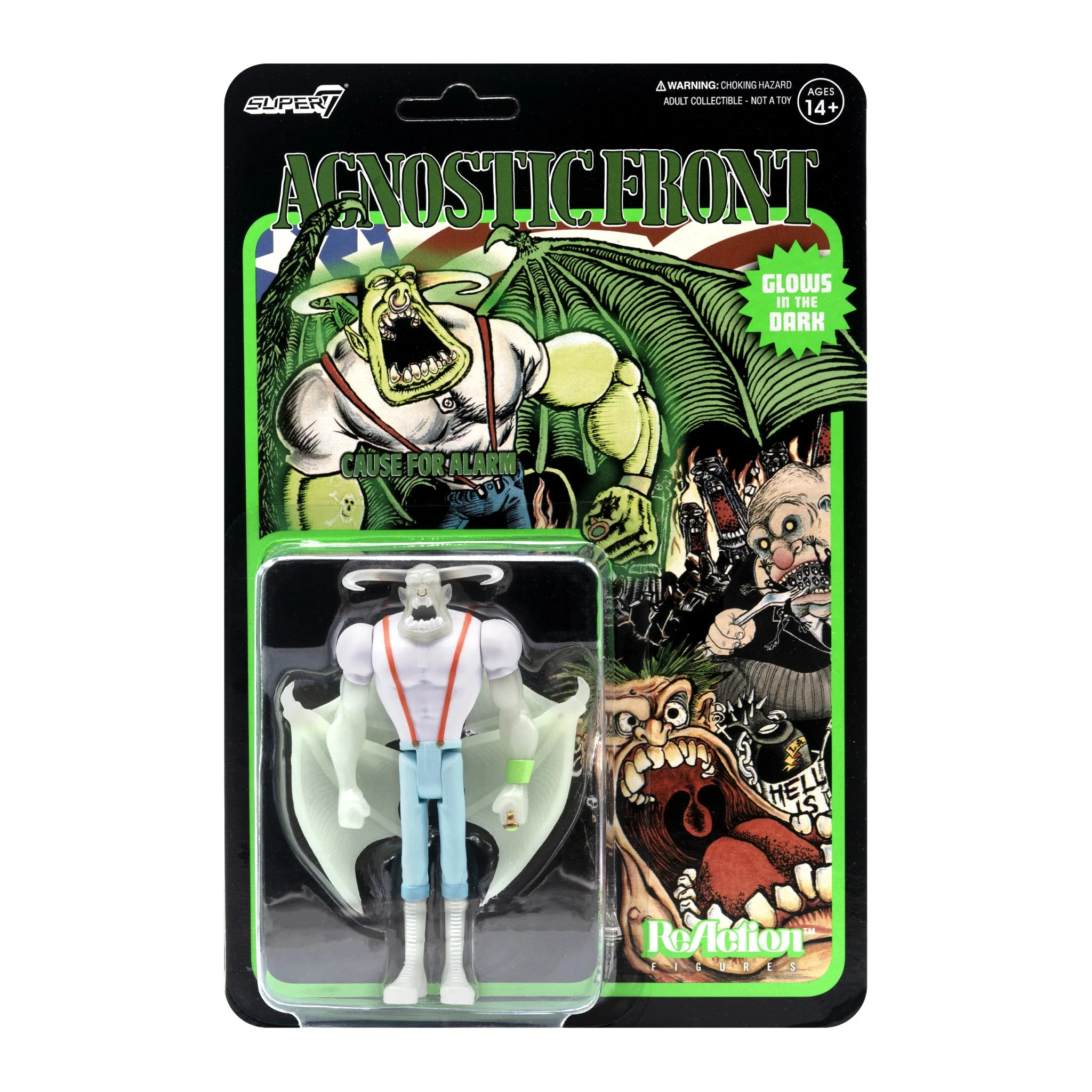 SUPER7 - Agnostic Front ReAction Figure - Eliminator (Glow In The Dark)