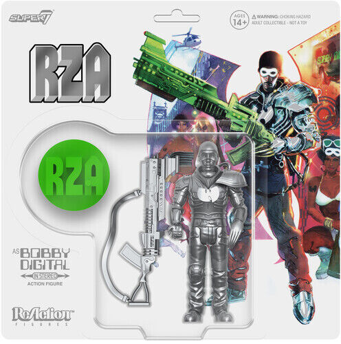 Super7 - Bobby Digital ReAction W03 - Bobby Digital (Metallic Silver w/ 45 Adaptor) - Image 2