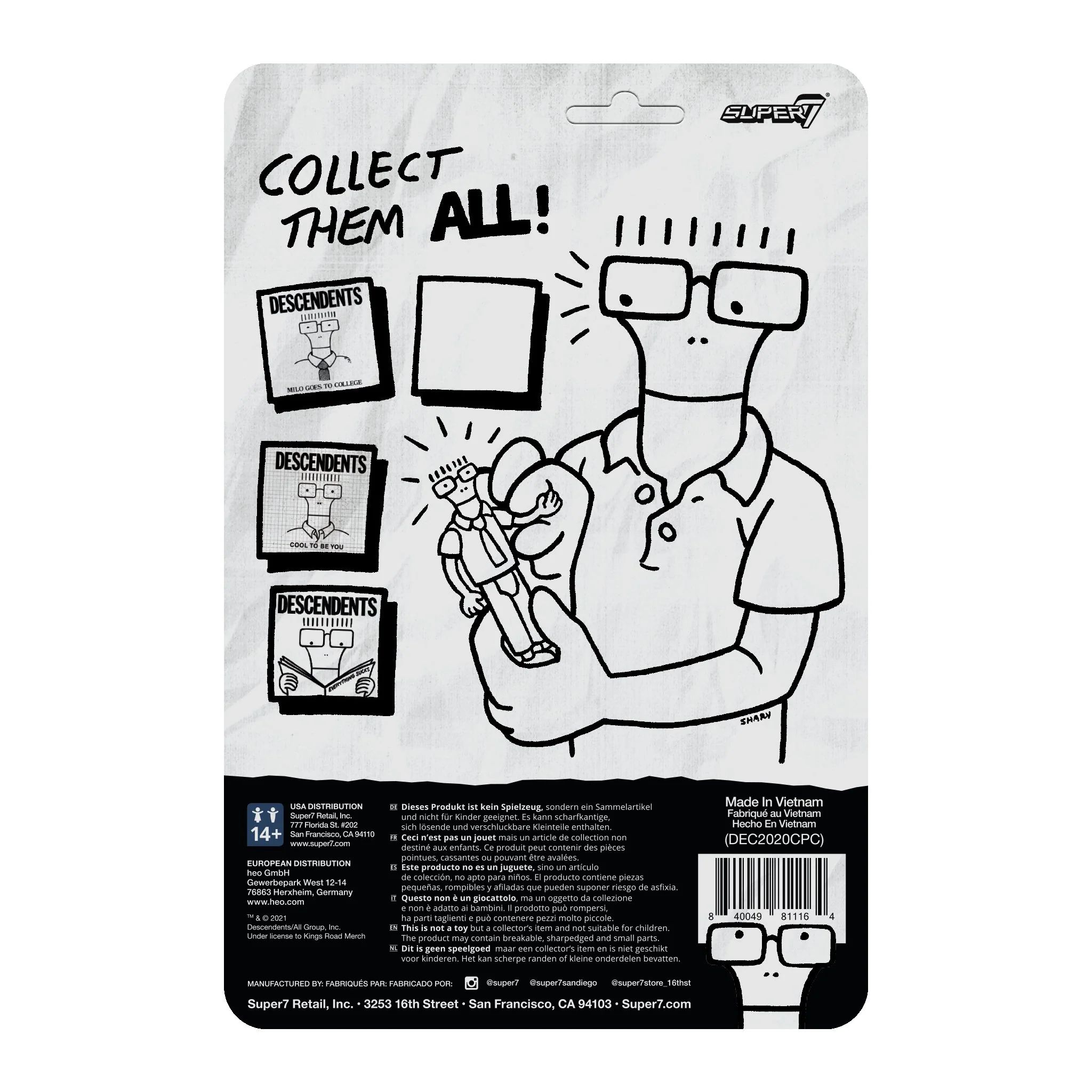 SUPER7 - Descendents ReAction Figure - Milo (Goes to College) - Image 3