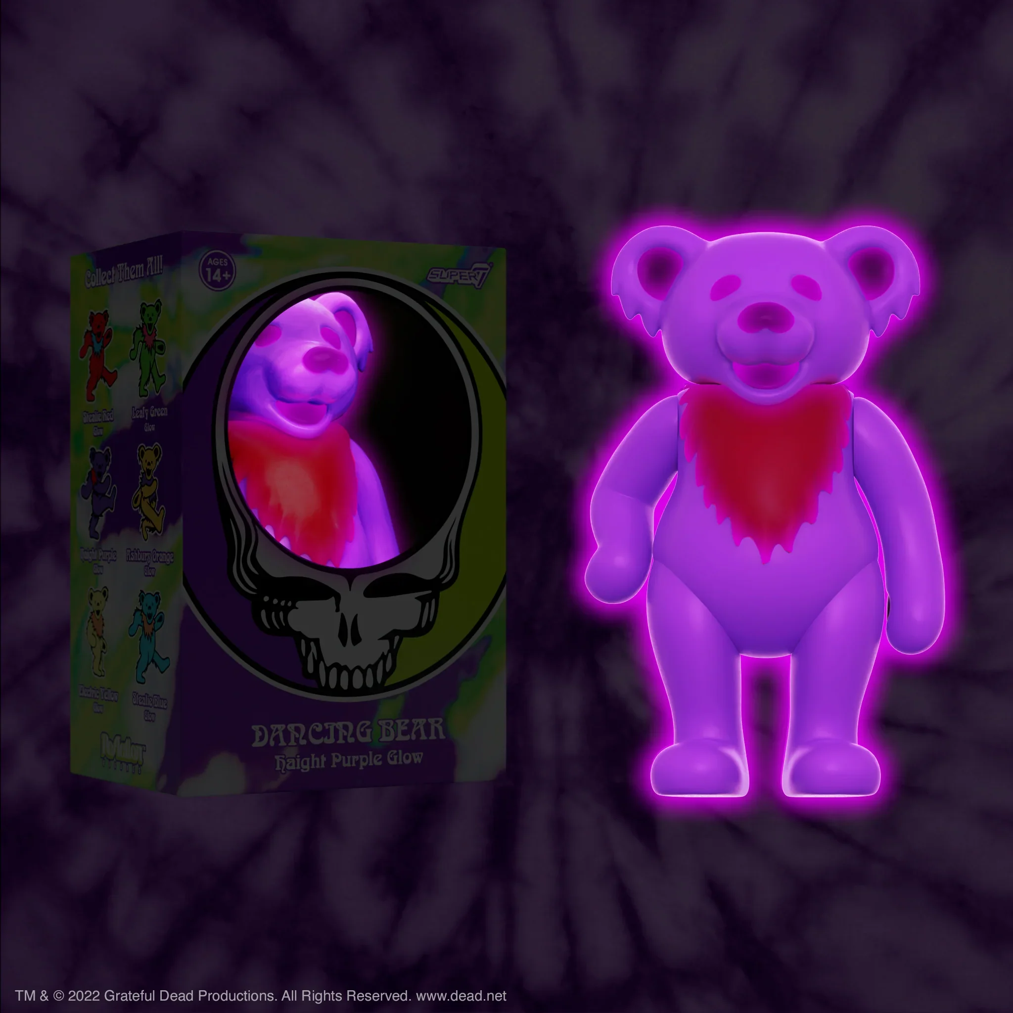 SUPER7 - Grateful Dead ReAction Figure - Glow in the Dark Dancing Bears - Image 4