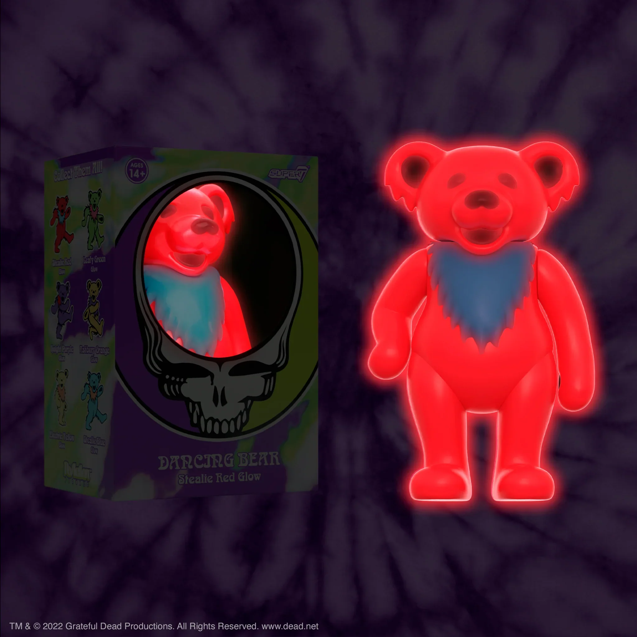 SUPER7 - Grateful Dead ReAction Figure - Glow in the Dark Dancing Bears - Image 5