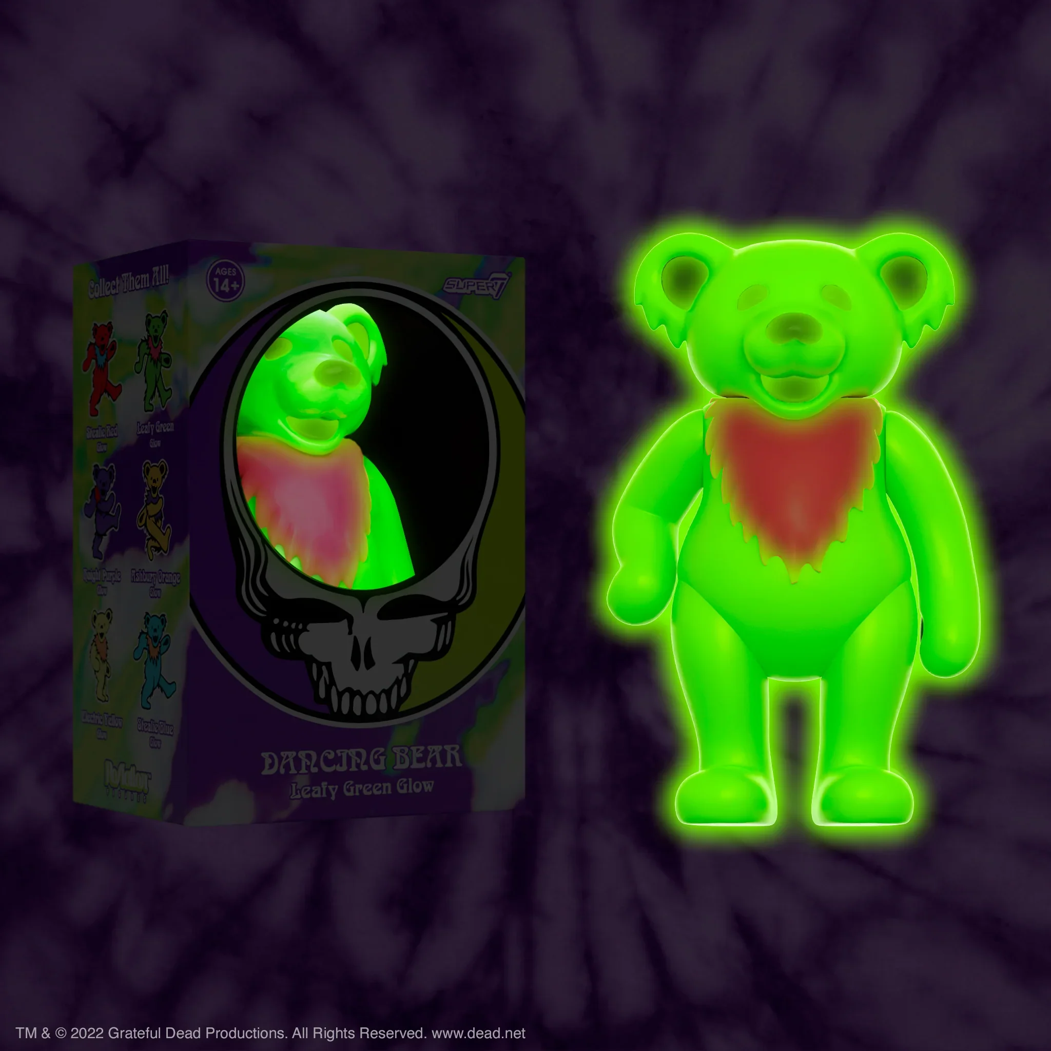 SUPER7 - Grateful Dead ReAction Figure - Glow in the Dark Dancing Bears - Image 6