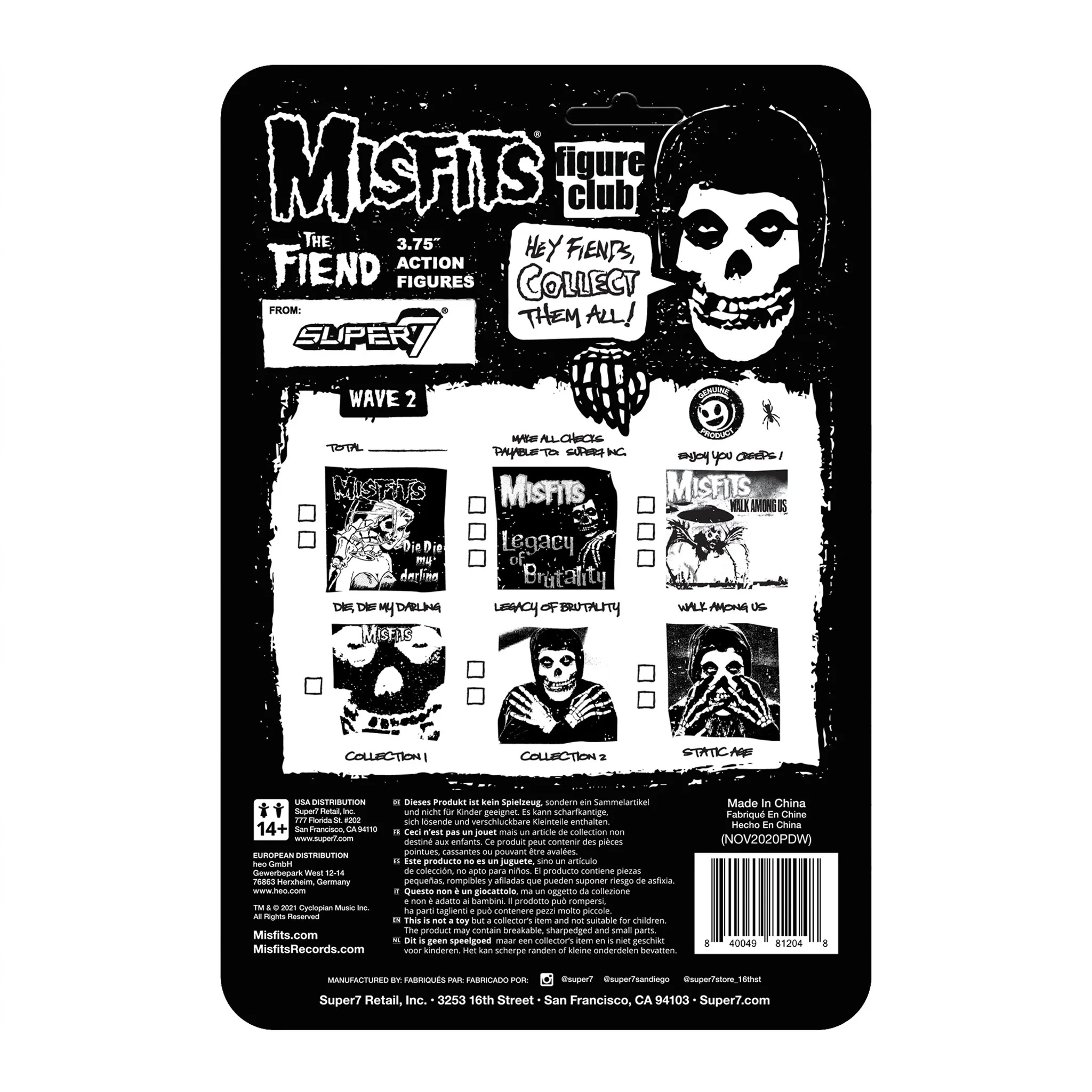 SUPER7 - Misfits ReAction - Fiend Collection 2 (Clear) - Image 3