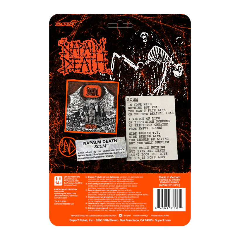 SUPER7 - Napalm Death ReAction Figure - Scum Demon (Orange) - Image 3