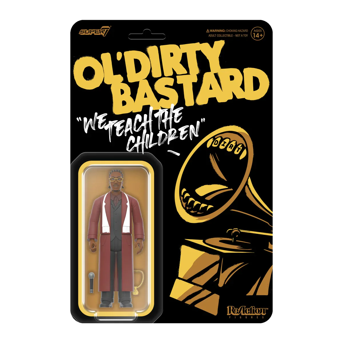 SUPER7 - Ol' Dirty Bastard (ODB) ReAction Figure - We Teach The Children