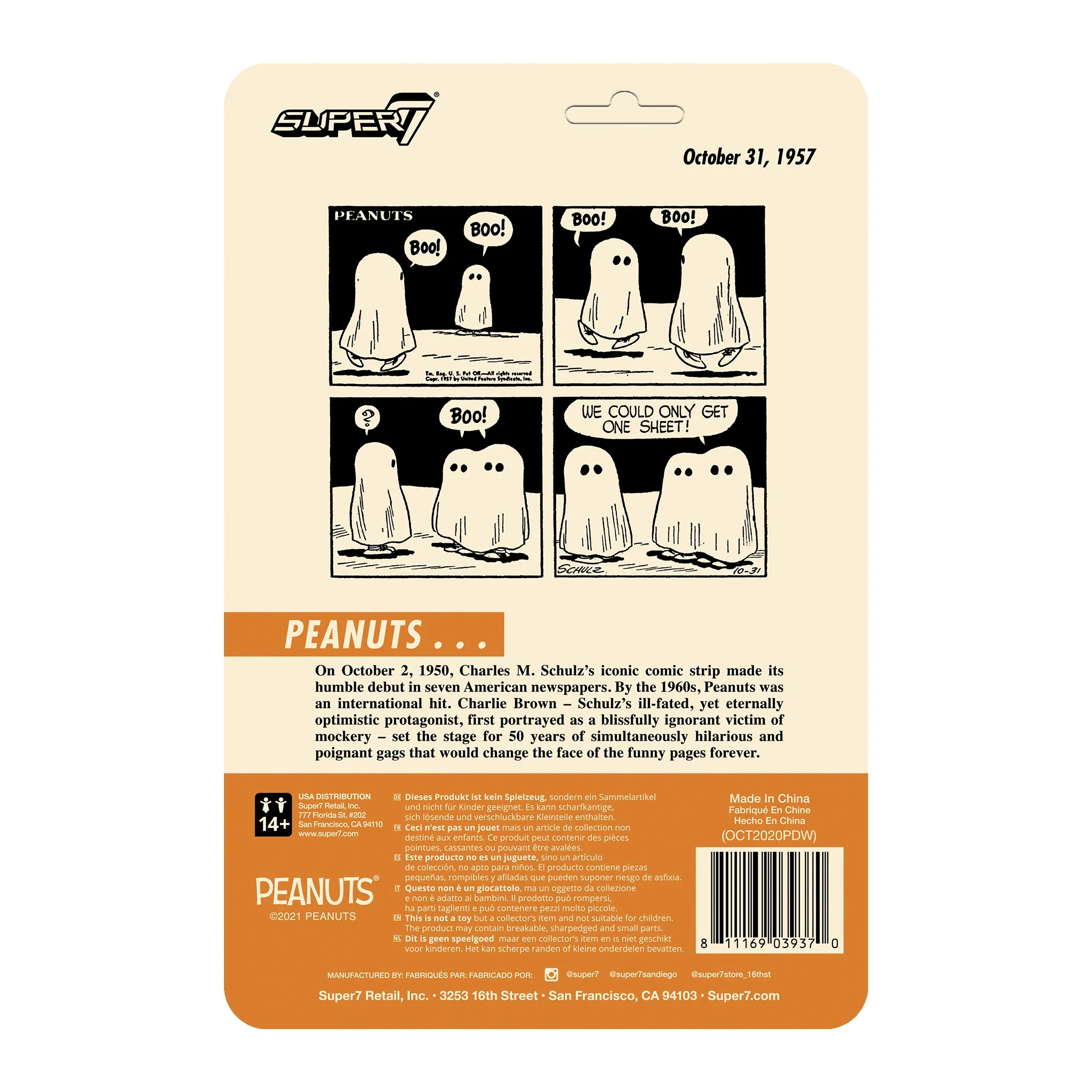 SUPER7 Peanuts ReAction Figure Wave 4 - Linus & Lucy Ghost - Image 3