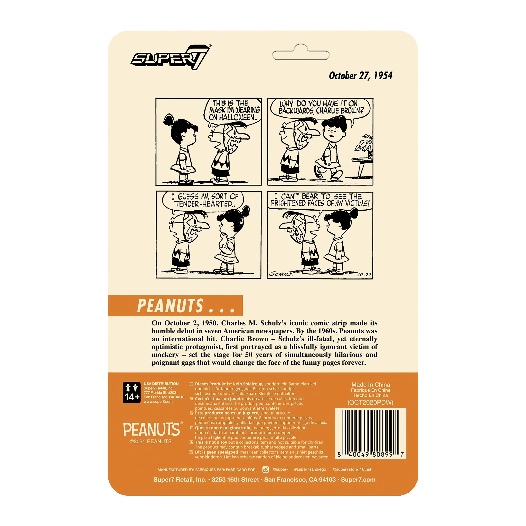 SUPER7 Peanuts ReAction Figure Wave 4 - Masked Charlie Brown - Image 3