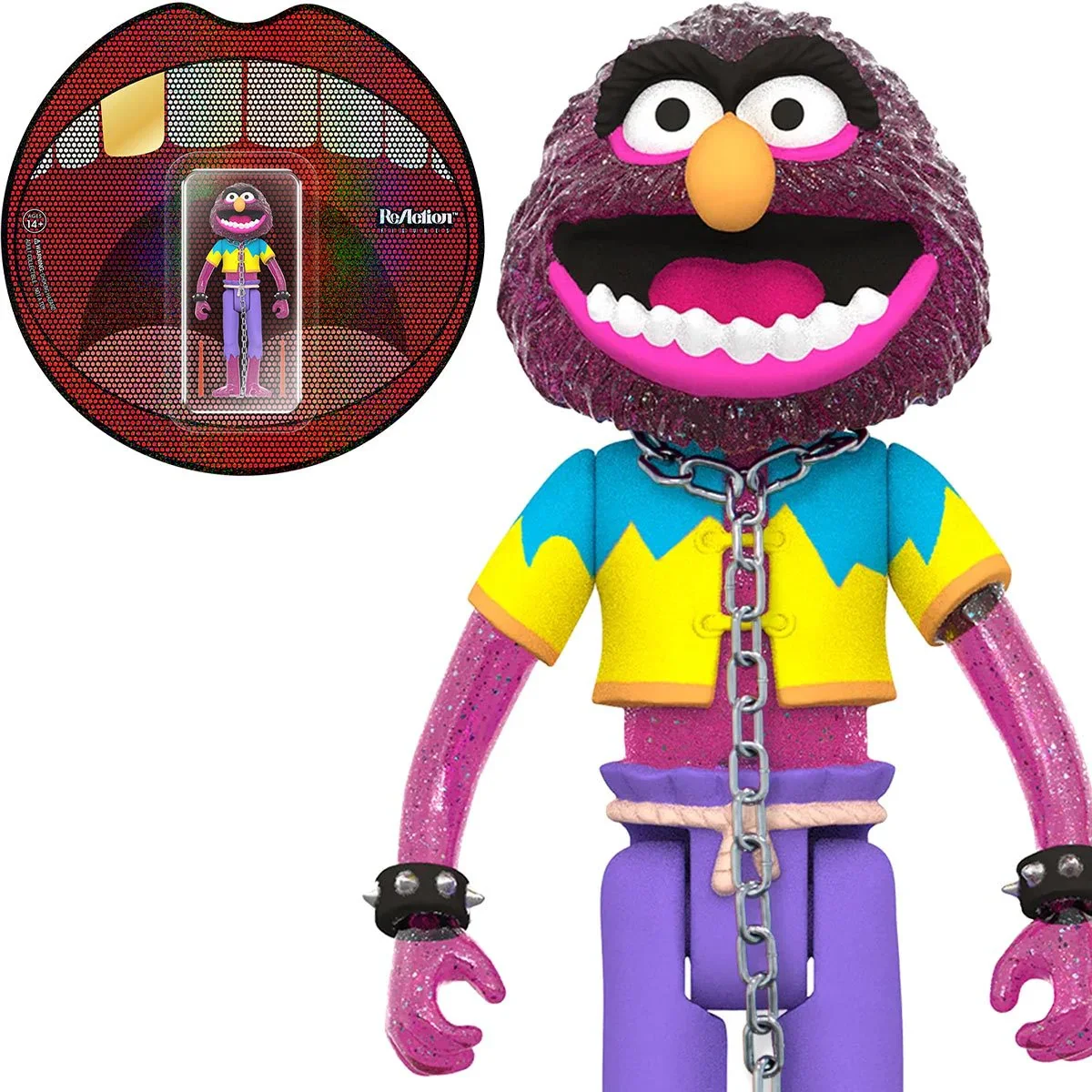 Super7 ReAction Figures - Muppet Show: Electric Mayhem Band - Animal (Glitter) Action Figure - Image 3
