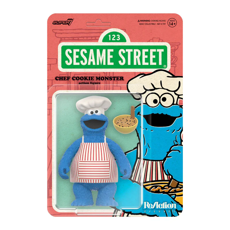 Super7 - Sesame Street ReAction Figures Wave 4 - Chef Cookie Monster
