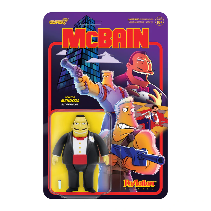 SUPER7 - Simpsons ReAction Figure - Wave 1 McBain - Senator Mendoza