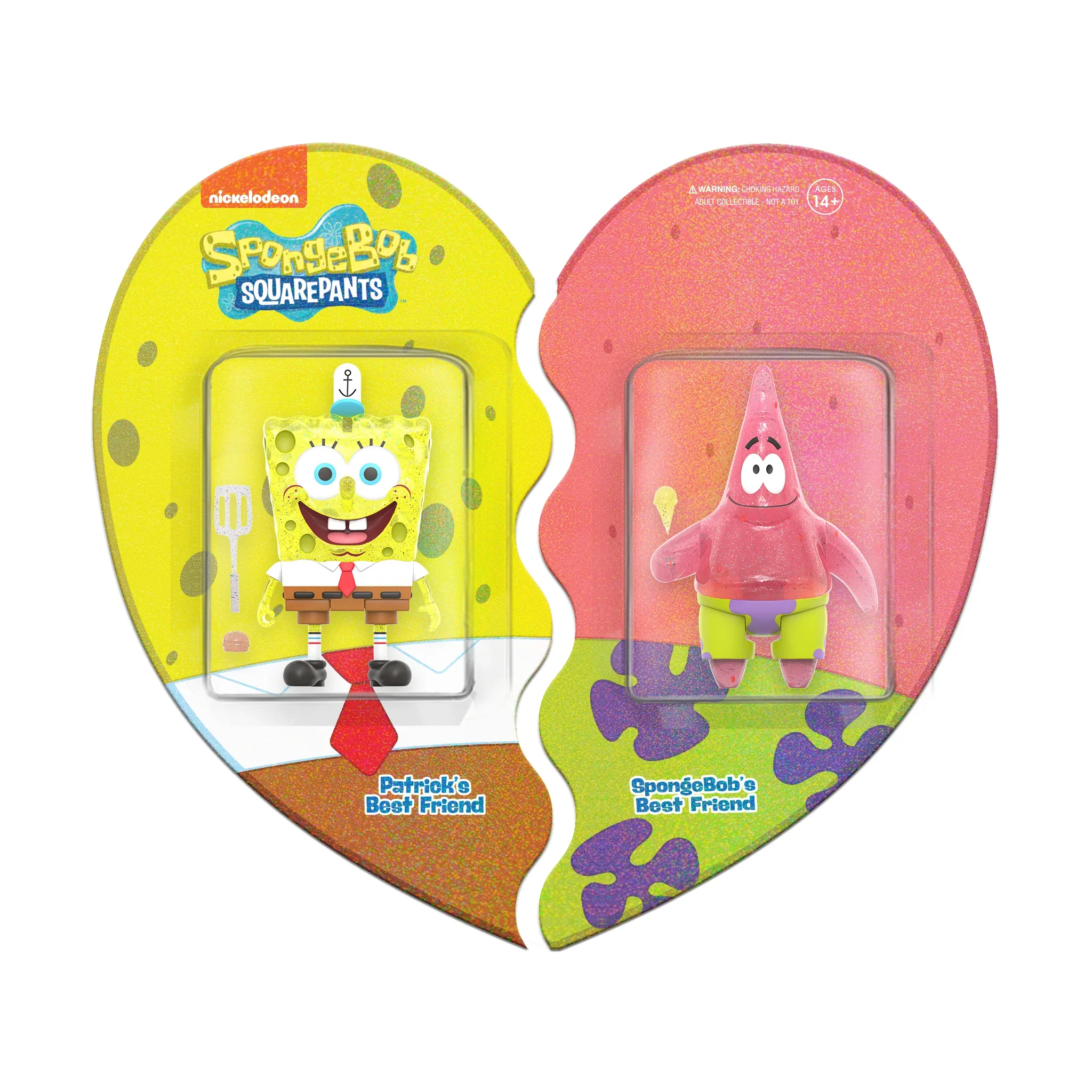 SUPER7 - SpongeBob And Patrick BFF 2-Pack (Glitter)