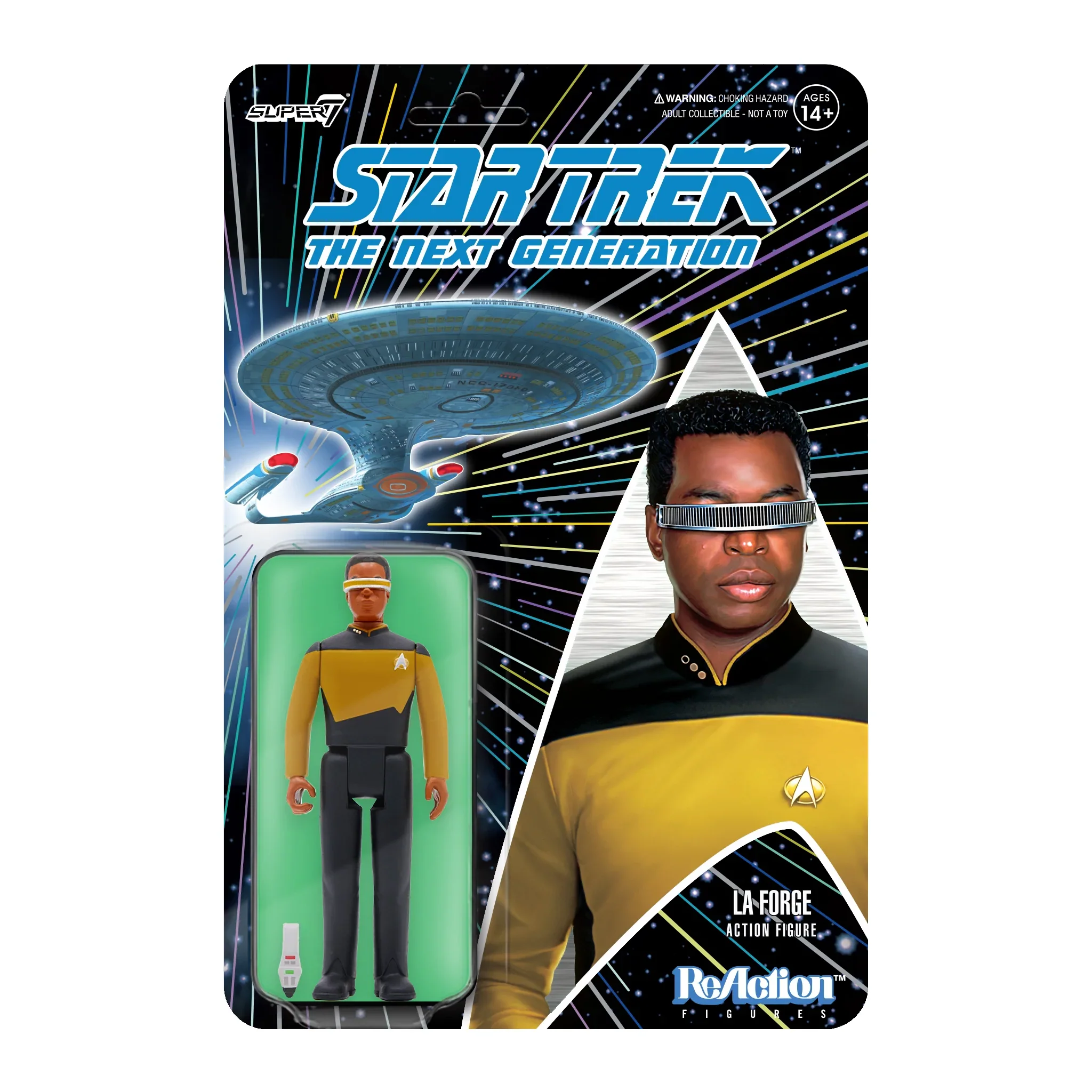 SUPER7 - Star Trek: The Next Generation ReAction Figure Wave 1 - Lt. Commander La Forge