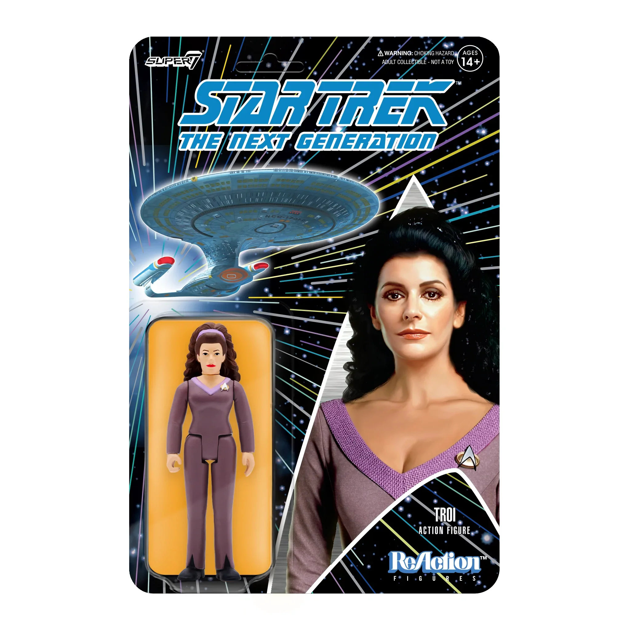 SUPER7 - Star Trek: The Next Generation ReAction Figure Wave 2 - Counselor Troi - Image 2