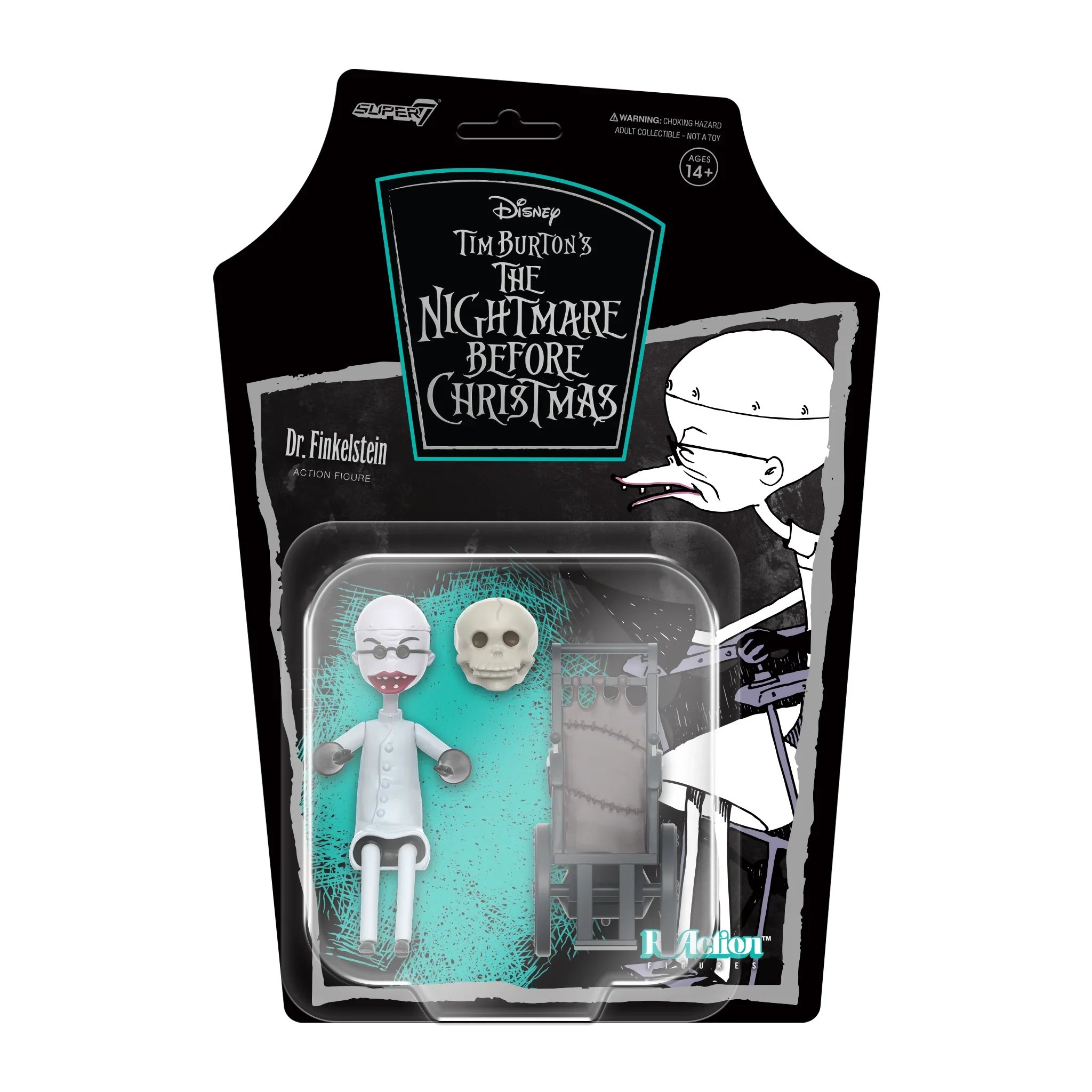 SUPER7 - Tim Burton's The Nightmare Before Christmas ReAction Figures Wave 2 - Dr. Finkelstein