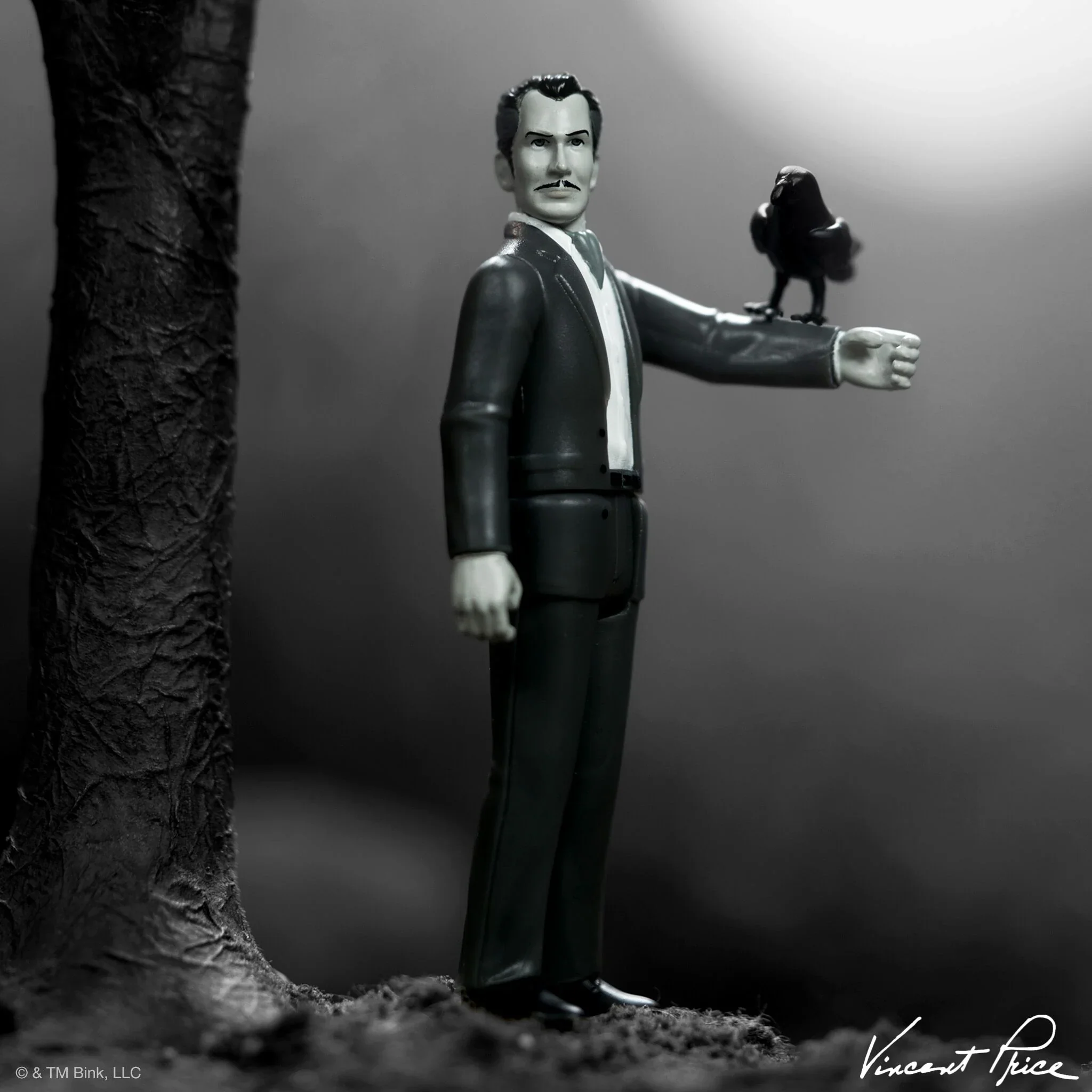 SUPER7 - Vincent Price ReAction Figure Vincent Price (Grayscale) - Image 3