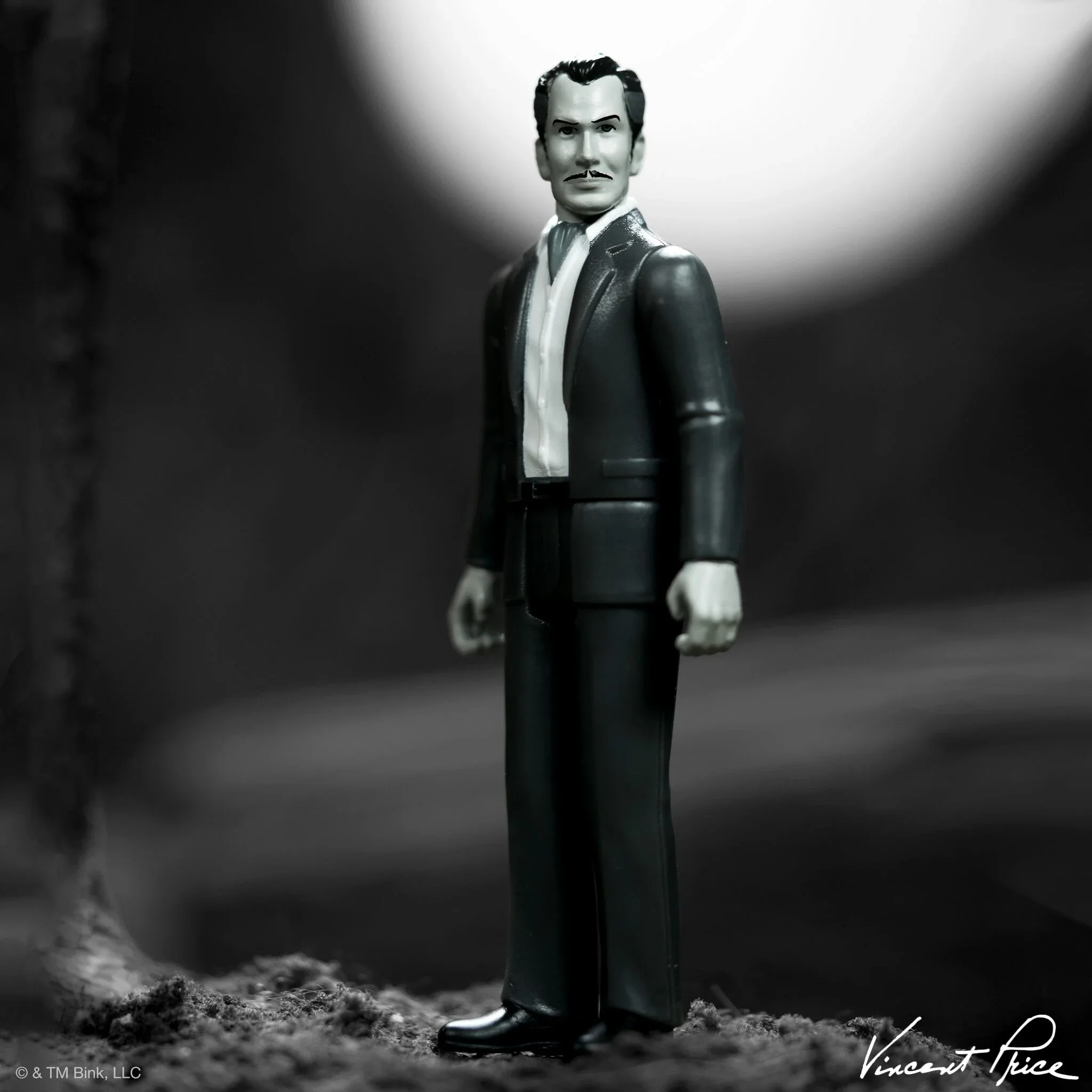 SUPER7 - Vincent Price ReAction Figure Vincent Price (Grayscale) - Image 4