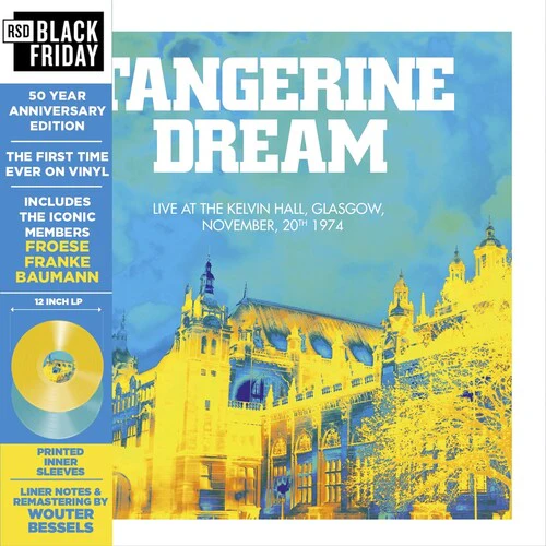 Tangerine Dream - Live At The Kelvin Hall, Glasgow 1974 (2LP/Blue & Yellow) (RSD Black Friday 2024) (New Vinyl)