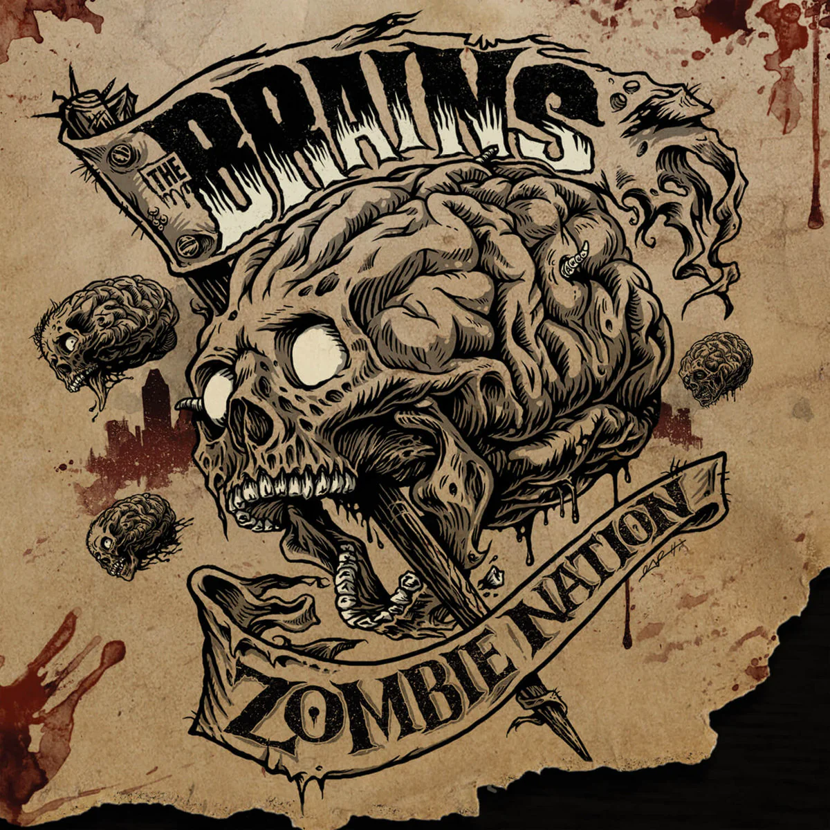 The Brains - Zombie Nation (Limited Edition Red Marble Vinyl) (New Vinyl)