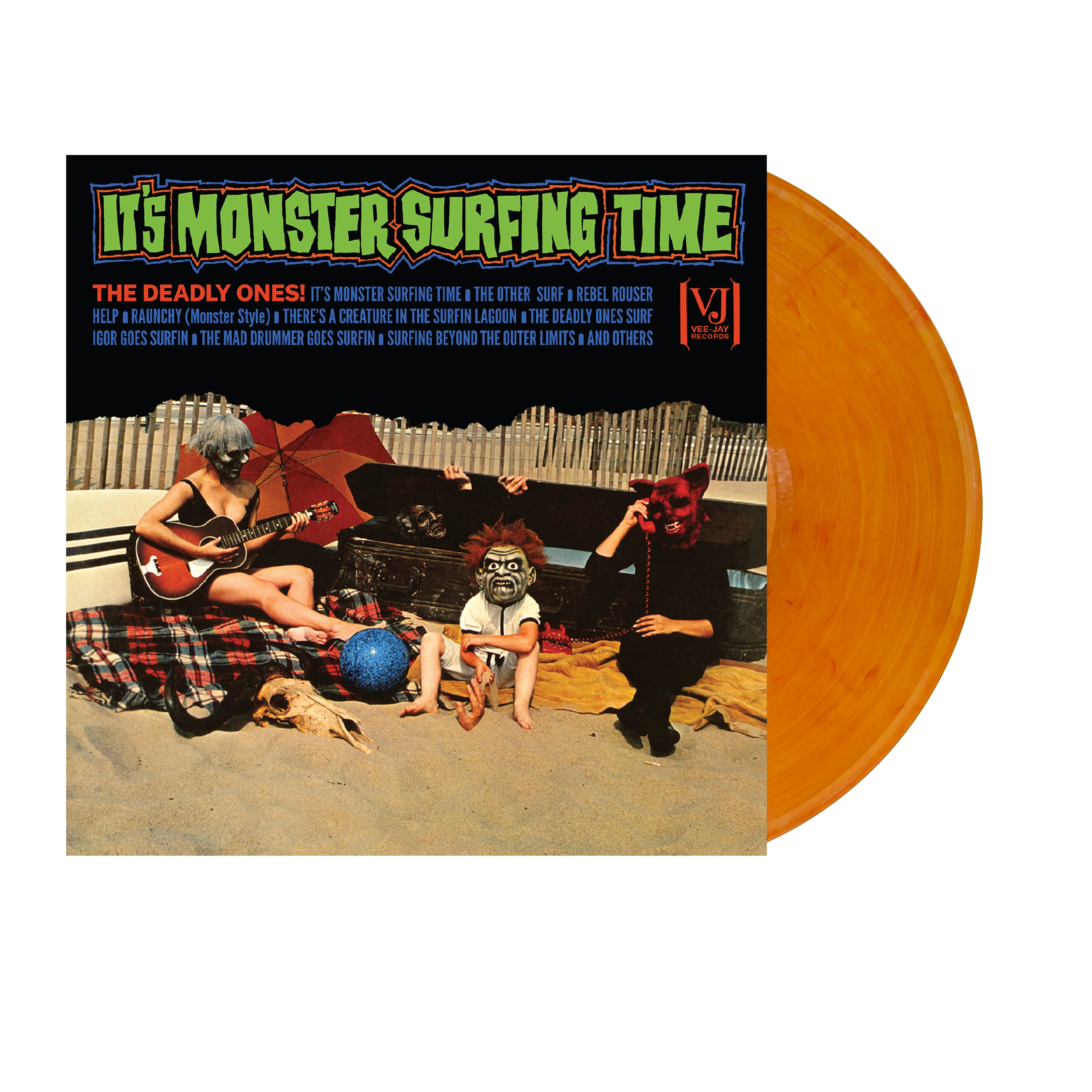 The Deadly Ones - It's Monster Surfing Time (All-Analog) (Bloody Pumpkin Vinyl) (New Vinyl) - Image 2