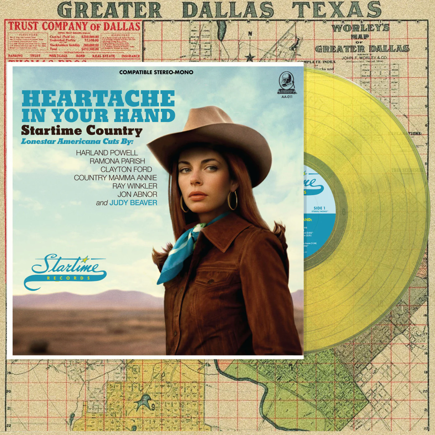 Various Artists - Heartache In Your Hand: Startime Country (Yellow Vinyl) (RSD 2025) (New Vinyl) - Image 2