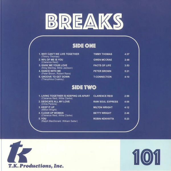 Various - TK Breaks 101 (New Vinyl) - Image 2